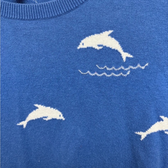 Talbots Blue Dolphin Crewneck Sweater - Picture 4 of 4